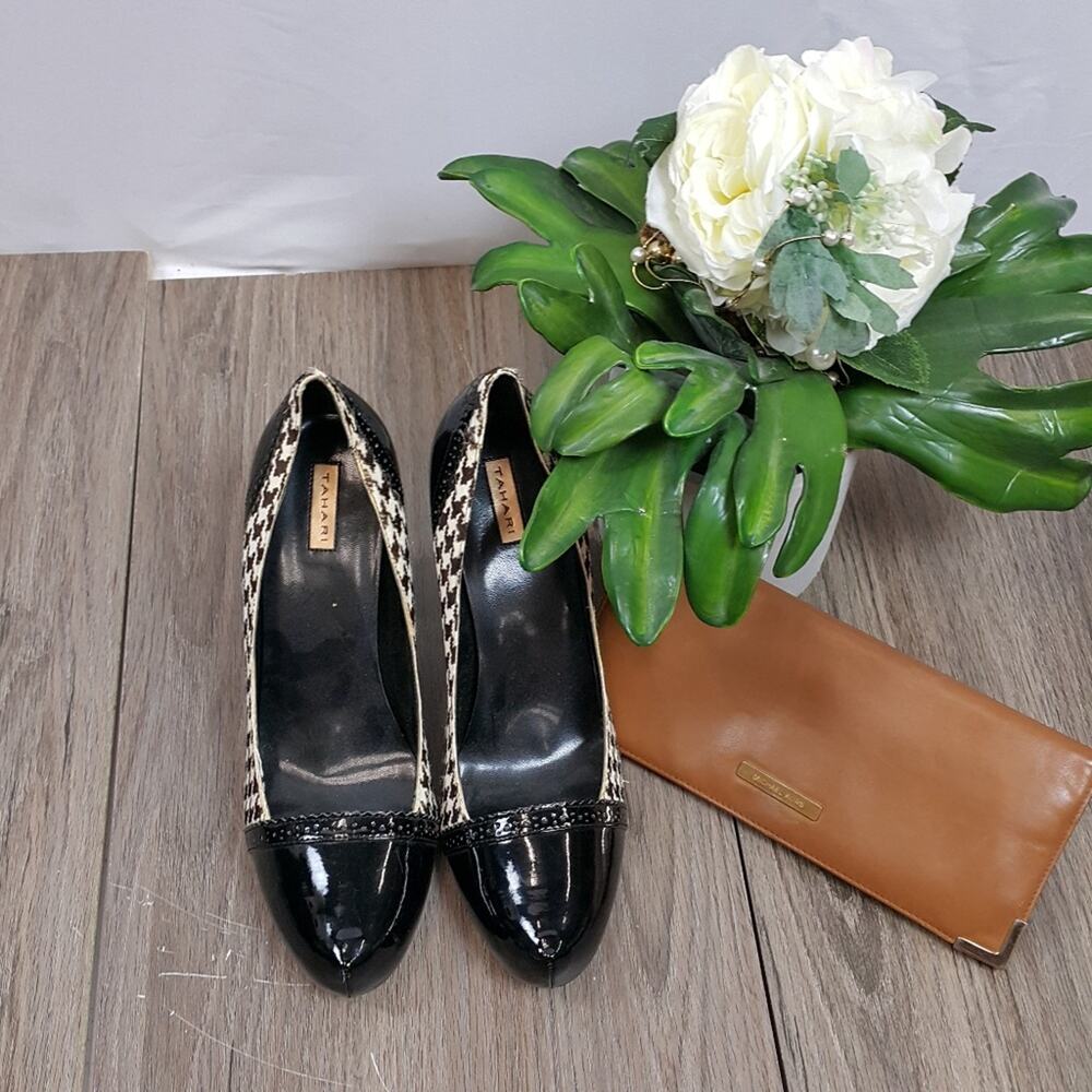 NWOT Tahari houndstooth women's sz 11 pumps, 4.5‎ in heel